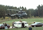 Eröffnung des Kanals am 25.09.1992, Bundespräsident R. von Weizäcker wird eingeflogen. : Hubschrauber, PKW